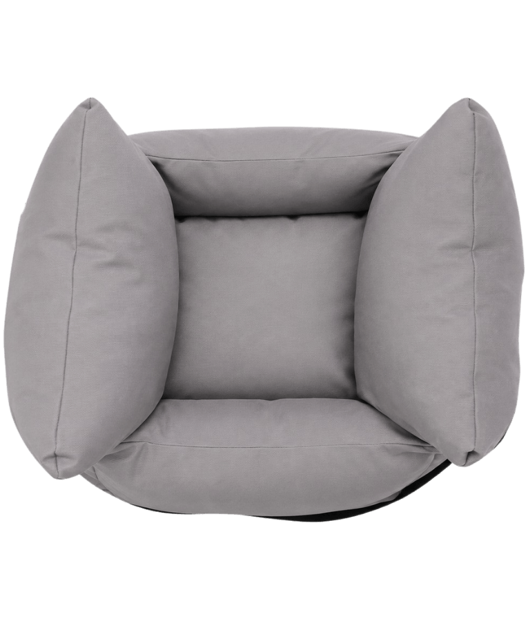 King Queen - Pet Car Seat Bed, Padded Travel Booster with Safety Straps, Cats & Small Dogs - 45 x 45 x 30 cm