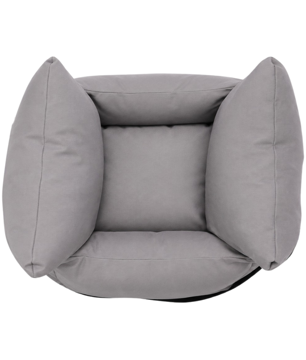 King Queen - Pet Car Seat Bed, Padded Travel Booster with Safety Straps, Cats & Small Dogs - 45 x 45 x 30 cm
