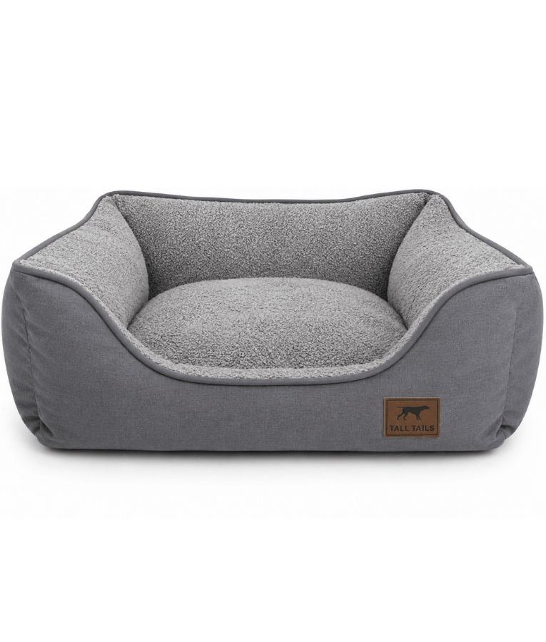 Tall Tails - Dream Chaser Bolster Dog Bed - Dark Grey - 90×80×24 cm