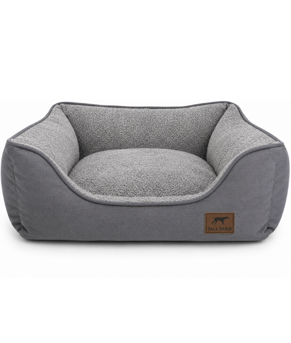 Tall Tails - Dream Chaser Bolster Dog Bed - Dark Grey - 90×80×24 cm