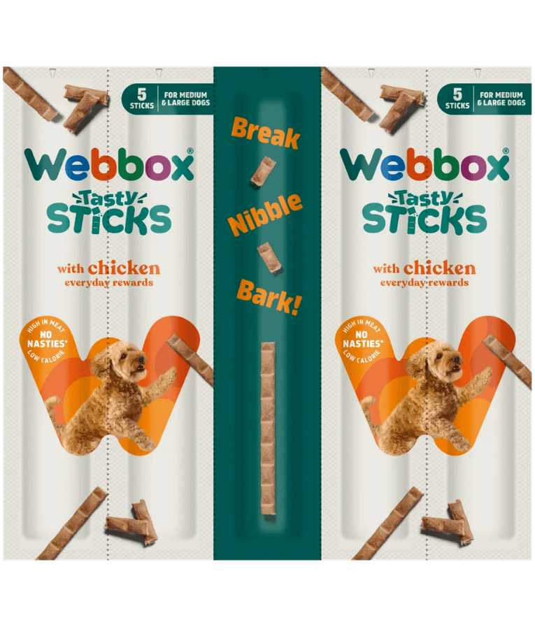 Webbox - Tasty Sticks Chicken Dog Treats Large (5 Sticks)