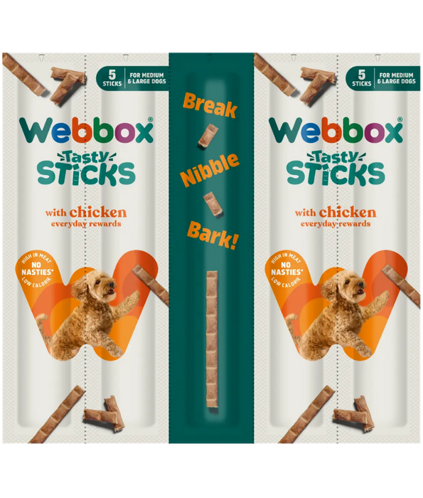 Webbox - Tasty Sticks Chicken Dog Treats Large (5 Sticks)