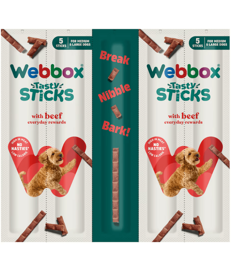 Webbox - Tasty Sticks Beef Dog Treats (5 sticks)