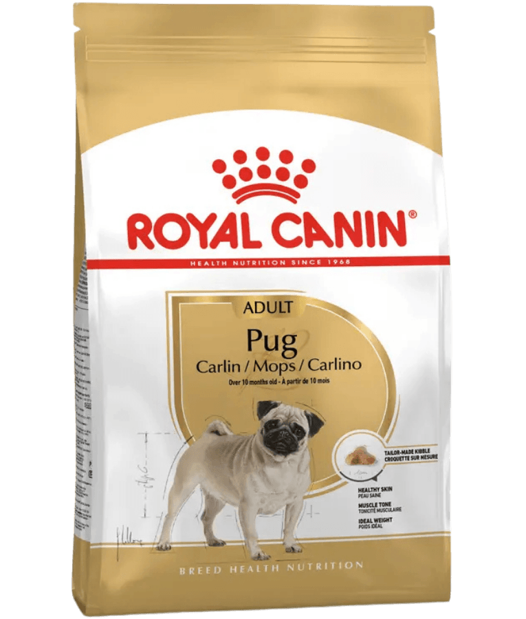 Royal Canin - Pug Adult, Skin Support, Muscle Tone, Adult & Senior Dogs, Small Breed, Dry Dog Food - 1.5 kg