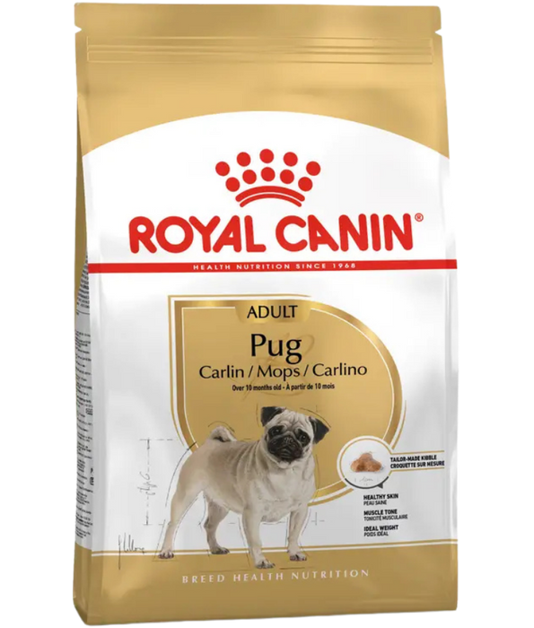 Royal Canin - Pug Adult, Skin Support, Muscle Tone, Adult & Senior Dogs, Small Breed, Dry Dog Food - 1.5 kg