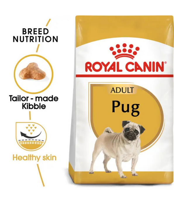 Royal Canin - Pug Adult, Skin Support, Muscle Tone, Adult & Senior Dogs, Small Breed, Dry Dog Food - 1.5 kg