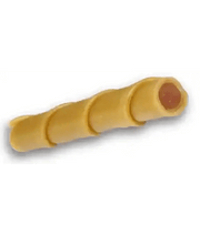 SmartBones Stuffed Twists peanut butter and pork flavor, rawhide-free dental dog treats for healthy chewing.