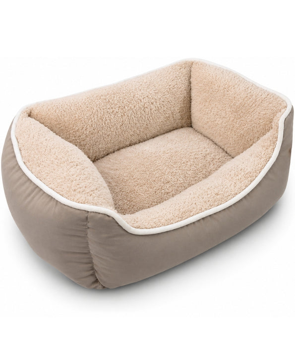 King Queen - Plush Orthopedic Rectangular Dog & Cat Bed – Washable, Soft Cushion - Small - Medium