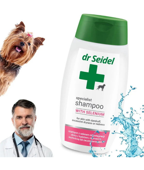 Dr Seidel - Specialist Selenium Shampoo, Keratolytic & Keratoplastic, Dandruff, Itching & Seborrhoea Relief, Dogs - 220ml