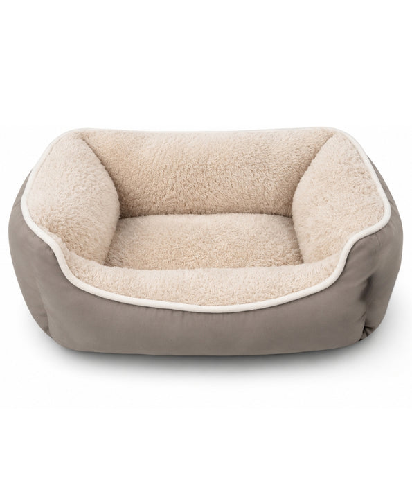 King Queen - Plush Orthopedic Rectangular Dog & Cat Bed – Washable, Soft Cushion - Small - Medium