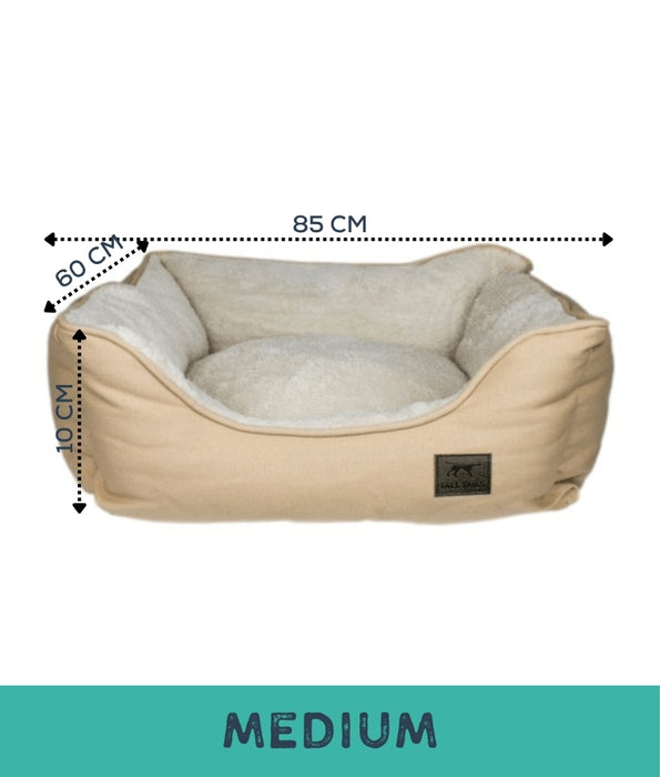 Tall Tails - Dream Chaser Bolster Dog Bed - Beige  - M, L