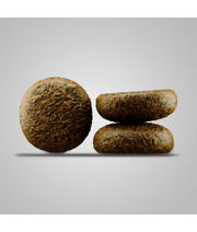 Gluten-free kidney support dog food kibble, showcasing round dog food pieces for adult dogs with renal issues.