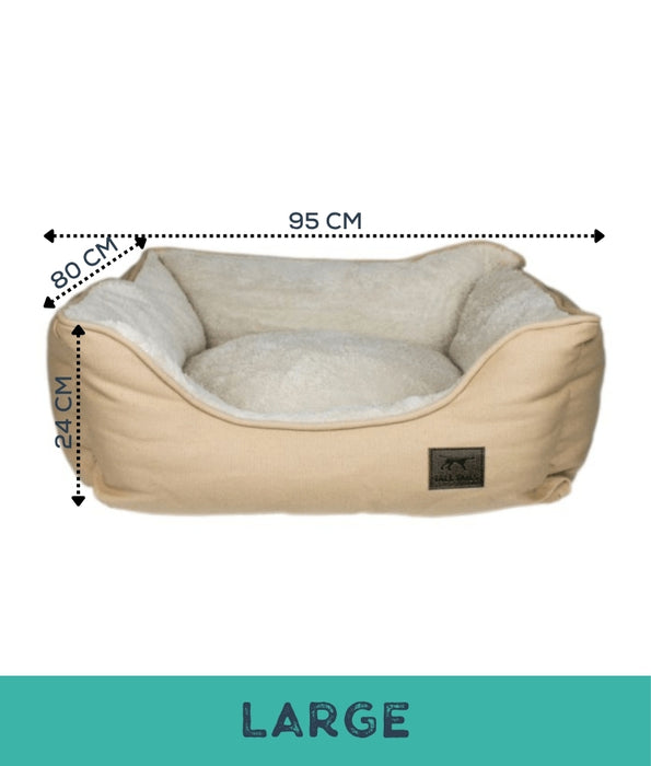 Tall Tails - Dream Chaser Bolster Dog Bed - Beige  - M, L