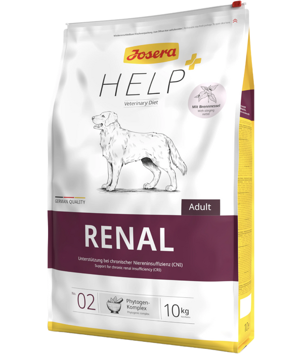 Josera - Help Renal, Gluten-Free Kidney Support with Nettle & Salmon Oil, Veterinary Diet Dry Dog Food for Adult All Breed Sizes - 10kg