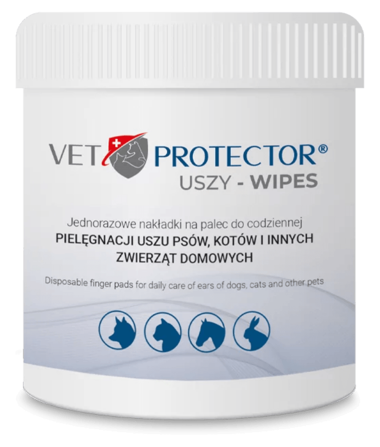 JM Sante - Vet Protector Ears Wipes, Disposable Finger Pads for Ear Hygiene for Pets - 50 pcs