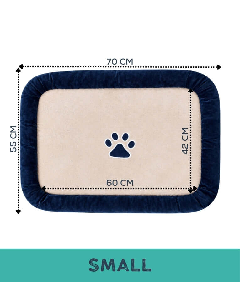 King Queen - Ribbed Pet Mattress, Removable Washable Cover, Dog & Cat Bed - S, M