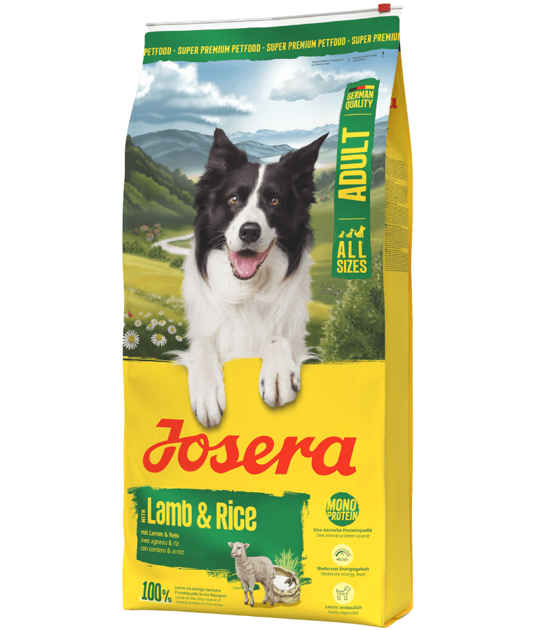 Josera - Lamb & Rice, Gluten-Free Monoprotein with Lamb, Low-Fat Sensitive Stomach Dry Dog Food for Adult All Breed Sizes - 900 g -12.5kg