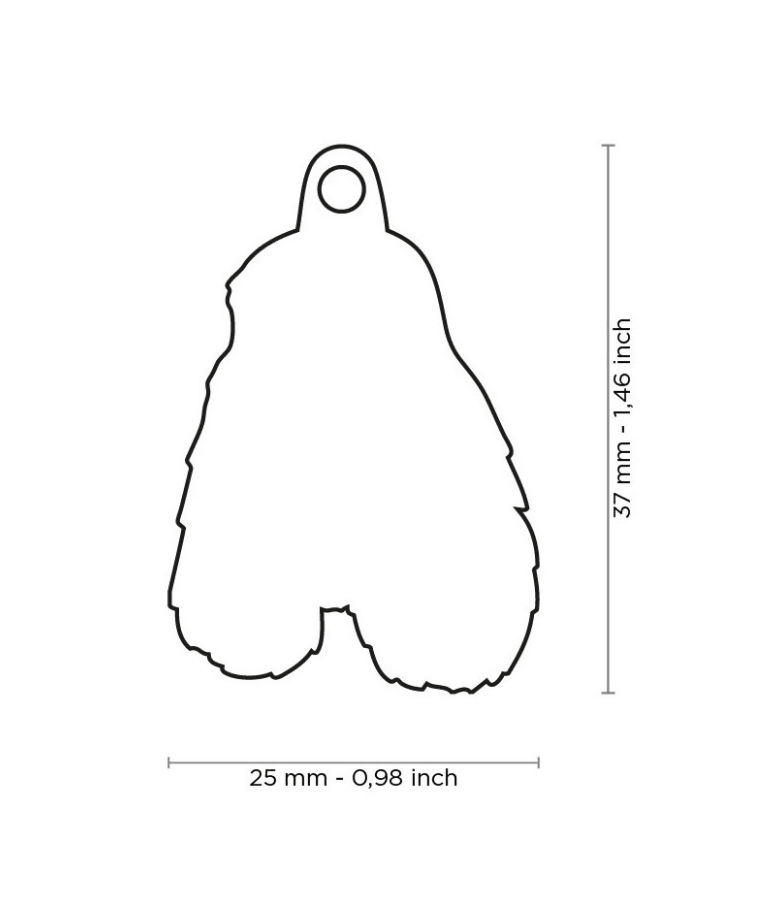 My Family - Black & White Springer Spaniel Face ID Tag, Personalized Engraving, For Dogs - 2.5 x 3.7cm