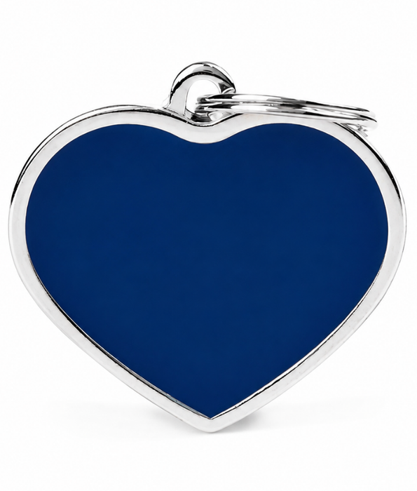 ID Tag - Blue Big Heart