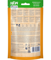 Vitakraft Pure Lamb Bonas packaging for lamb dog treats, informative label featuring recyclable packaging details, 80g.