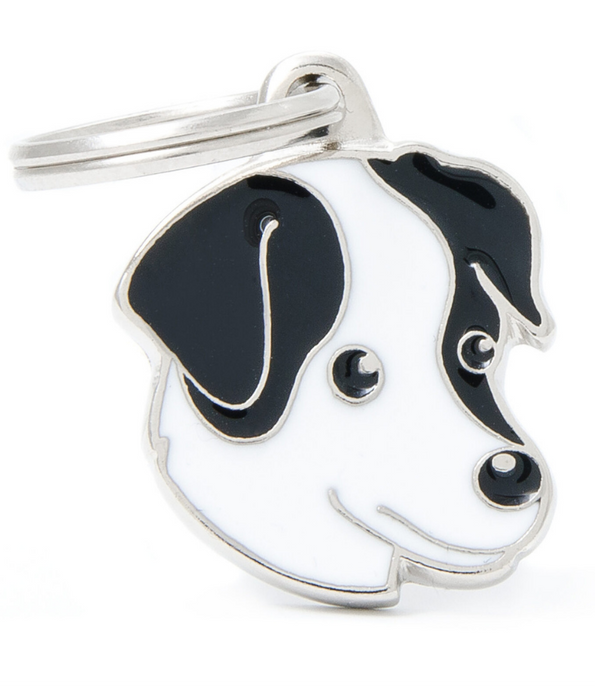 ID Tag - Black and White Jack Russel
