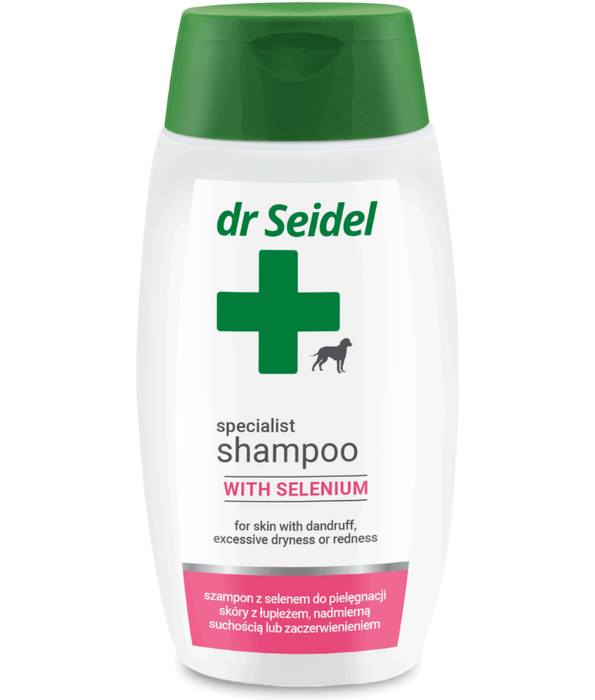 Dr Seidel - Specialist Selenium Shampoo, Keratolytic & Keratoplastic, Dandruff, Itching & Seborrhoea Relief, Dogs - 220ml