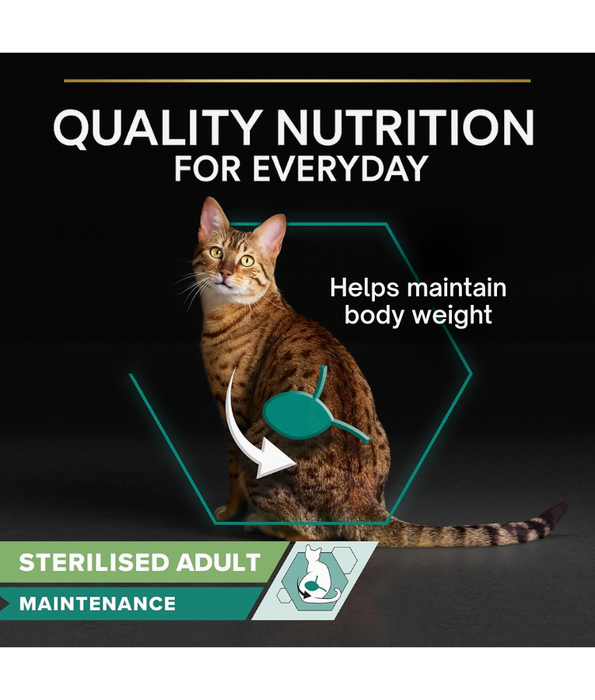 Purina - Pro Plan, Sterilised Adult Wet Cat Food, Chicken & Beef in Gravy - 10 pouches x 85g