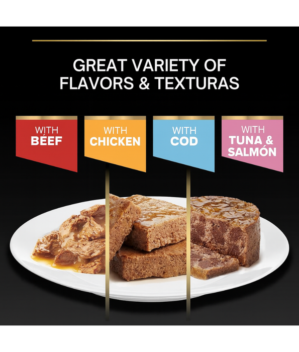 Purina - Pro Plan, Sterilised Adult Wet Cat Food, Chicken & Beef in Gravy - 10 pouches x 85g