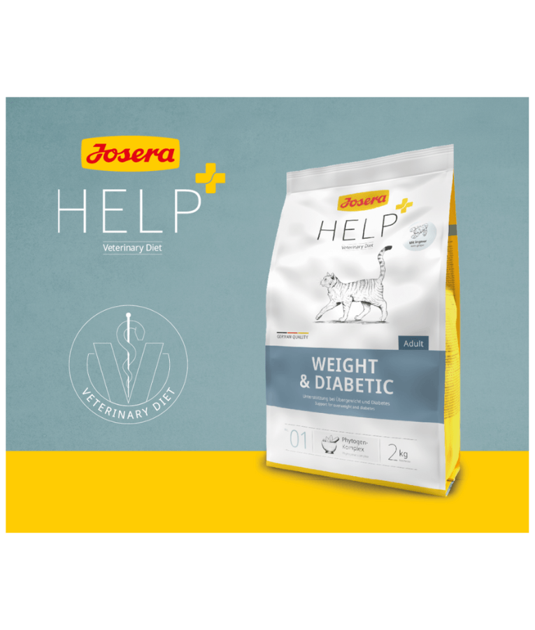 Josera - Help Weight & Diabetic Dry Cat Food, Low Fat, High Fibre for Weight Control & Blood Sugar Support - 2 kg