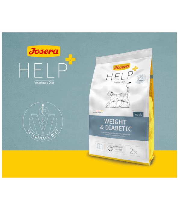 Josera – Help Weight & Diabetic Dry Cat Food – Low Fat, High Fibre for Weight Control & Blood Sugar Support – 2 kg