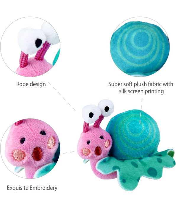 Gigwi - Shining Friends Snail with activated LED light & Catnip inside