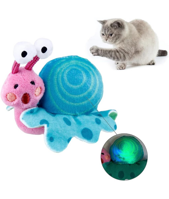 Gigwi - Shining Friends Snail with activated LED light & Catnip inside