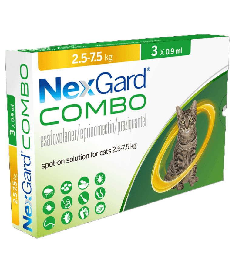 Nexgard Combo Spot On For Cats 2.5-7.5 kg (Sold per Pipette)