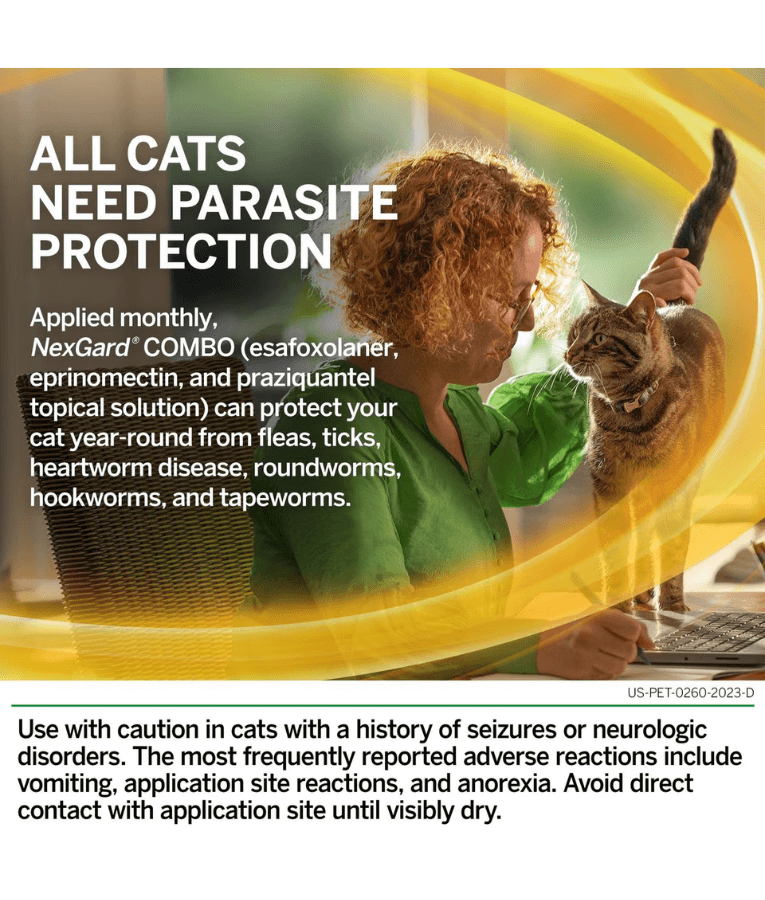Nexgard Combo Spot On For Cats 2.5-7.5 kg (Sold per Pipette)