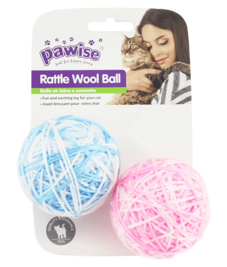 Pawise - Rattle Wool Ball For Cats - 7 cm