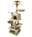 Pawise - Multiple Levels Cat Climbing Center, With Platforms, Caves, & Feather Toys - L40 x W40 x H125 cm