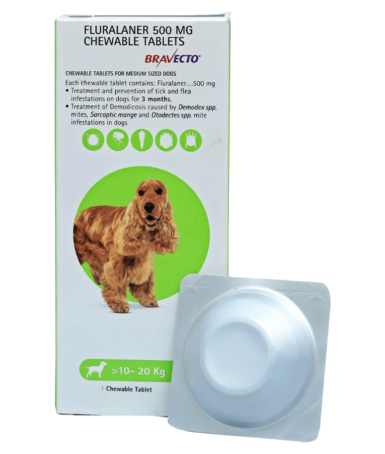 Bravecto Chewable Tablets - Medium Dog (10 - 20kg)