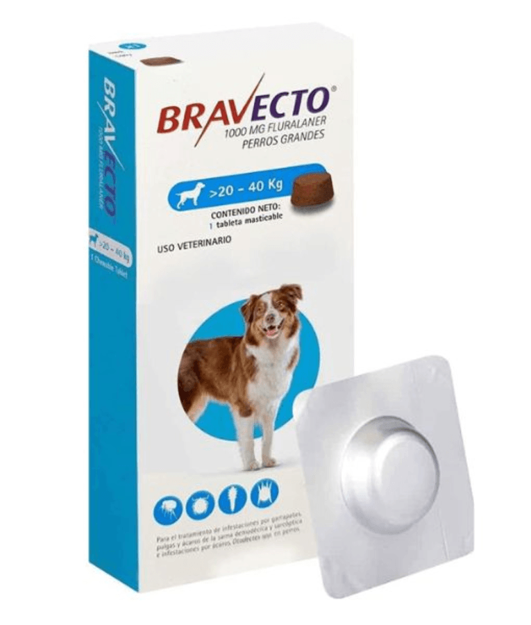 Bravecto 1000 mg Fluralaner 20-40 kg