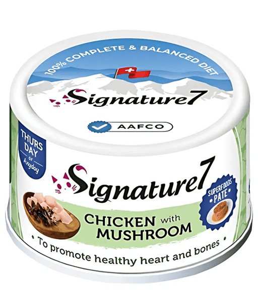 Signature7 Cat Superfoods Pate Thursday Chicken with Mushroom For a Healthy Heart and Healthy Bones 80g