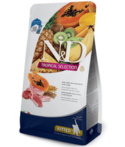 Farmina - N&D Tropical Selection, Dry Cat Food - Lamb, Spelt, Oats, and Tropical Fruits Kitten 1.5kg