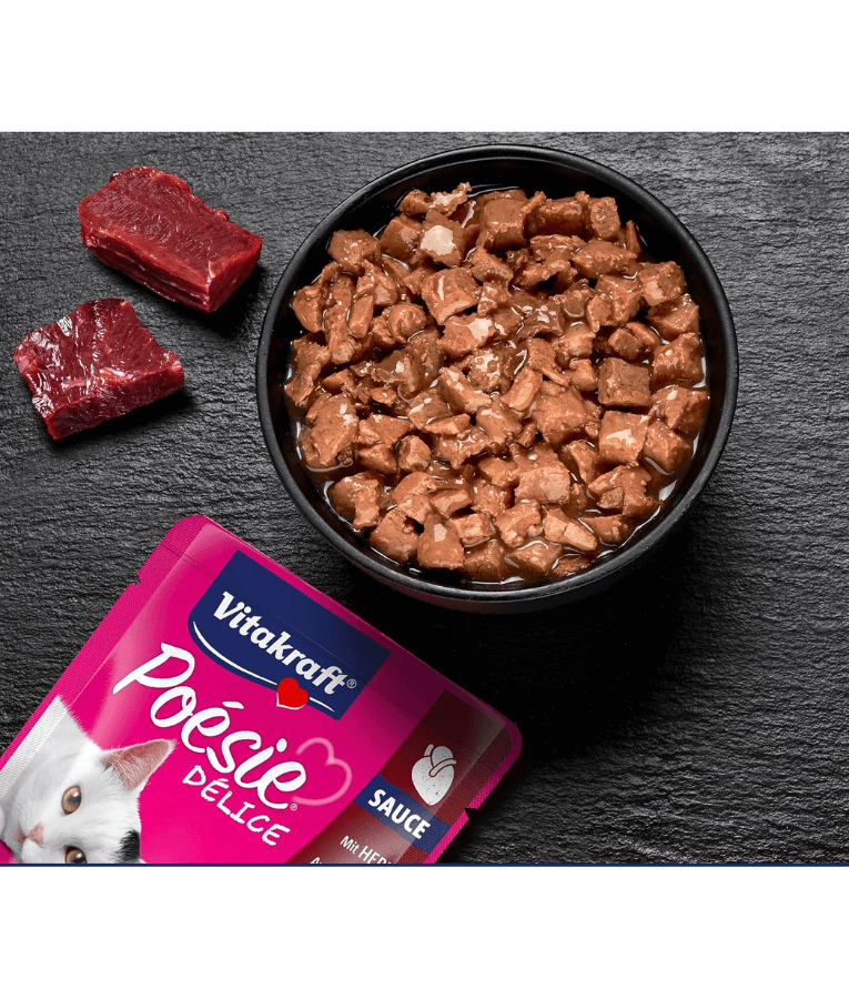Vitakraft - Poesie Delice, Adult Wet Cat Food With Heart In Gravy - 85g