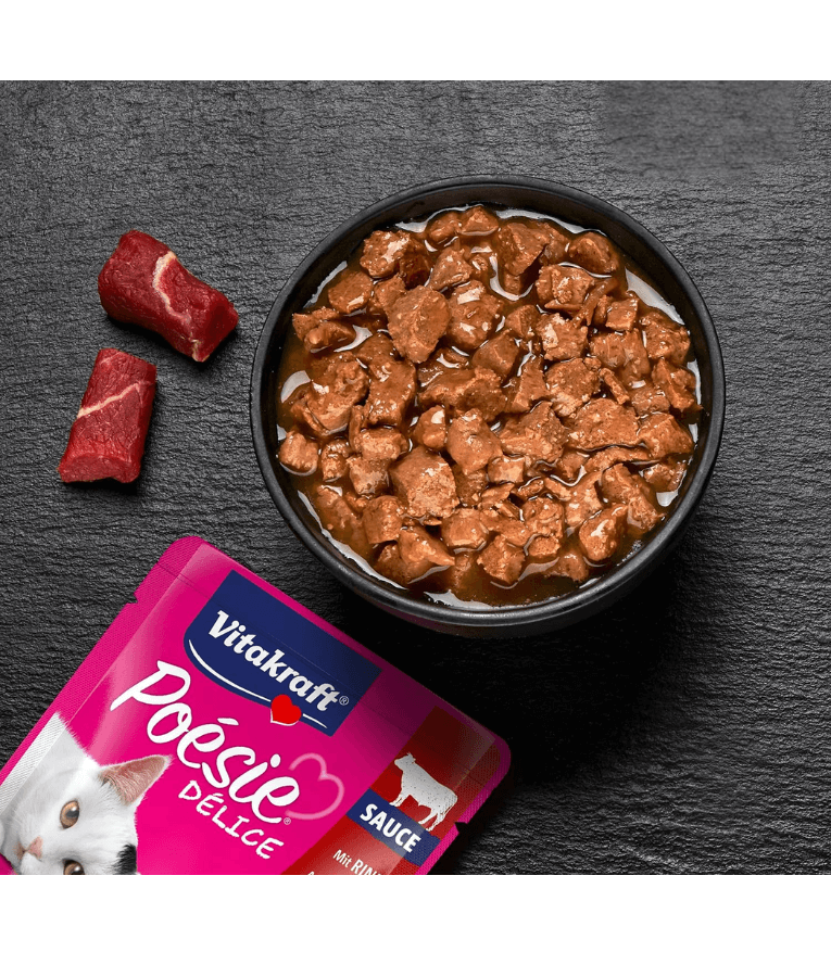 Vitakraft - Poesie Delice, Adult Wet Cat Food With Beef In Gravy - 85g