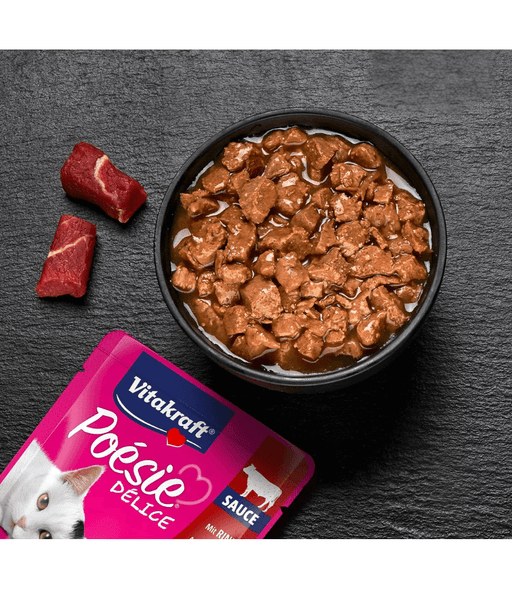 Vitakraft - Poesie Delice, Adult Wet Cat Food With Beef In Gravy - 85g