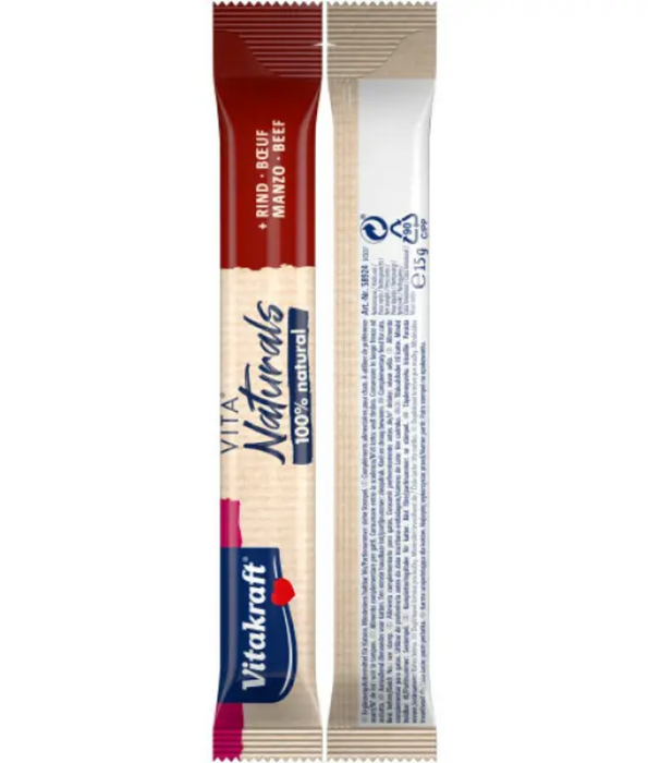 Vitakraft - Vita Naturals, Lickable Liquid Treat Tubes With Beef - 5 Tubes x 15g