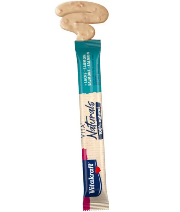 Vitakraft - Vita Naturals, Lickable Liquid Treat Tubes With Salmon - 5 Tubes x 15g