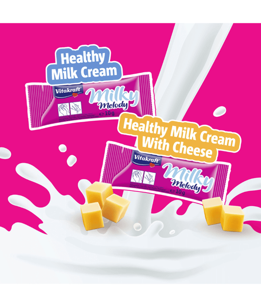 Vitakraft - Milky Melody, Lickable Creamy Tubes With Cheese - 7 Tubes x 10g