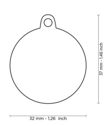 My Family ID Tag Red Big Circle