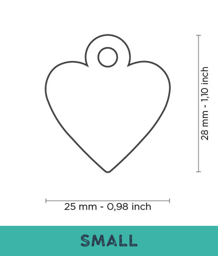 ID Tag – Basic Aluminum Heart
