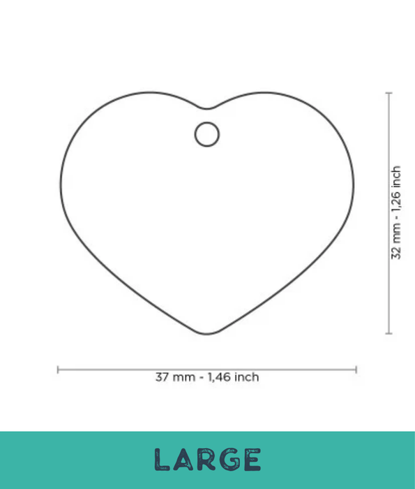 ID Tag – Basic Aluminum Heart