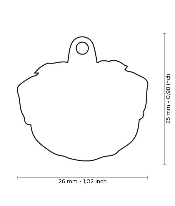 ID Tag - Black Pug
